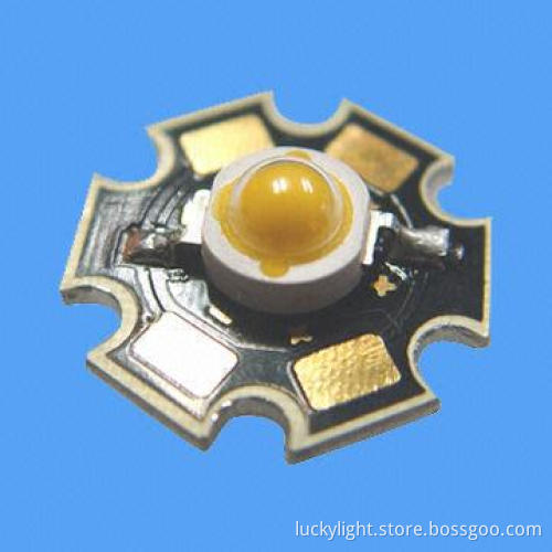 1W High-power LED, 3,000K Warm White with 350mA Peak Current, 85-100lm